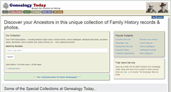Desktop Screenshot of genealogytoday.com