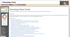 Desktop Screenshot of news.genealogytoday.com