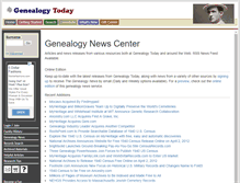Tablet Screenshot of news.genealogytoday.com